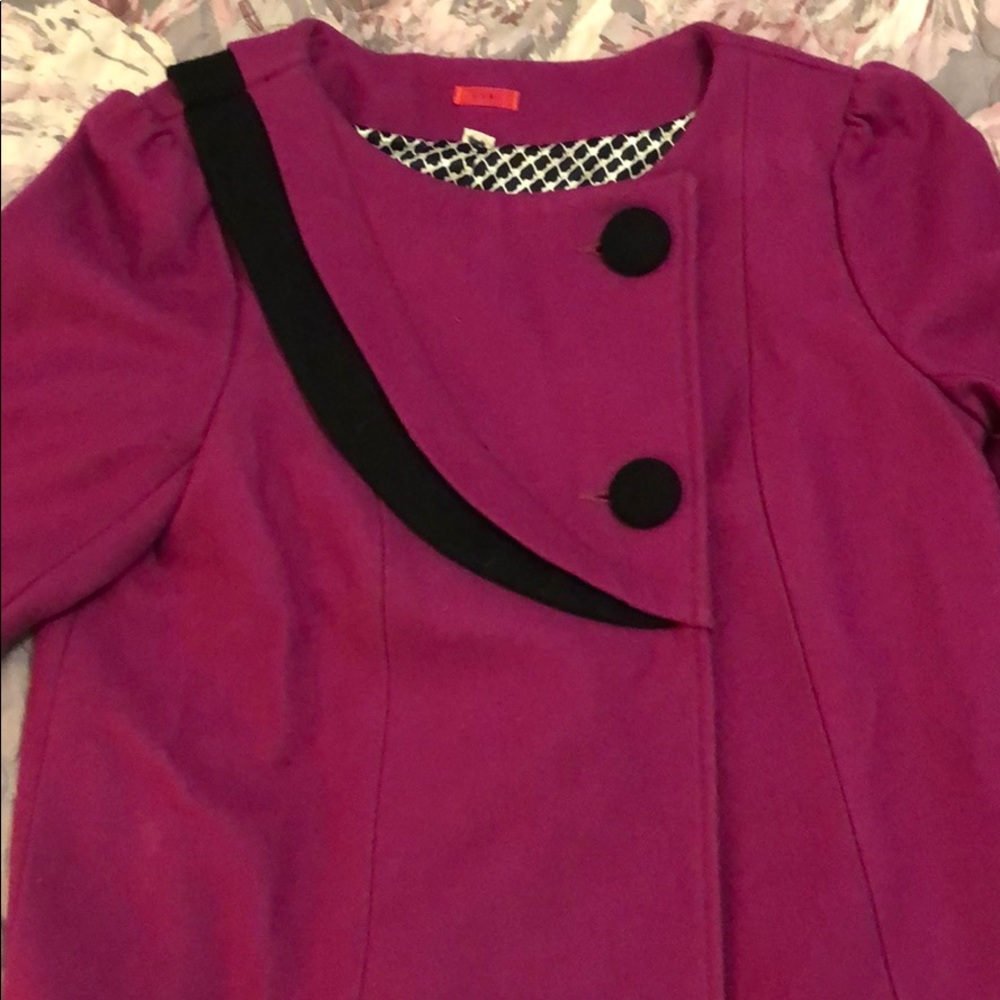 Lux pink vintage style 3/4 sleeve coat